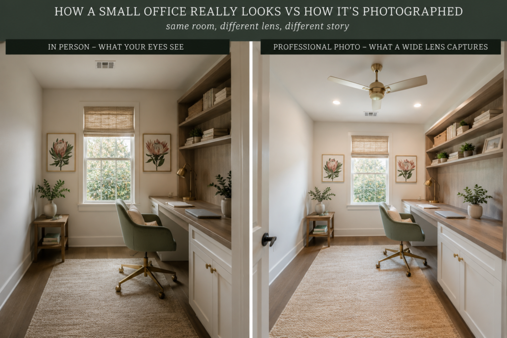 The difference between reality and staging photography